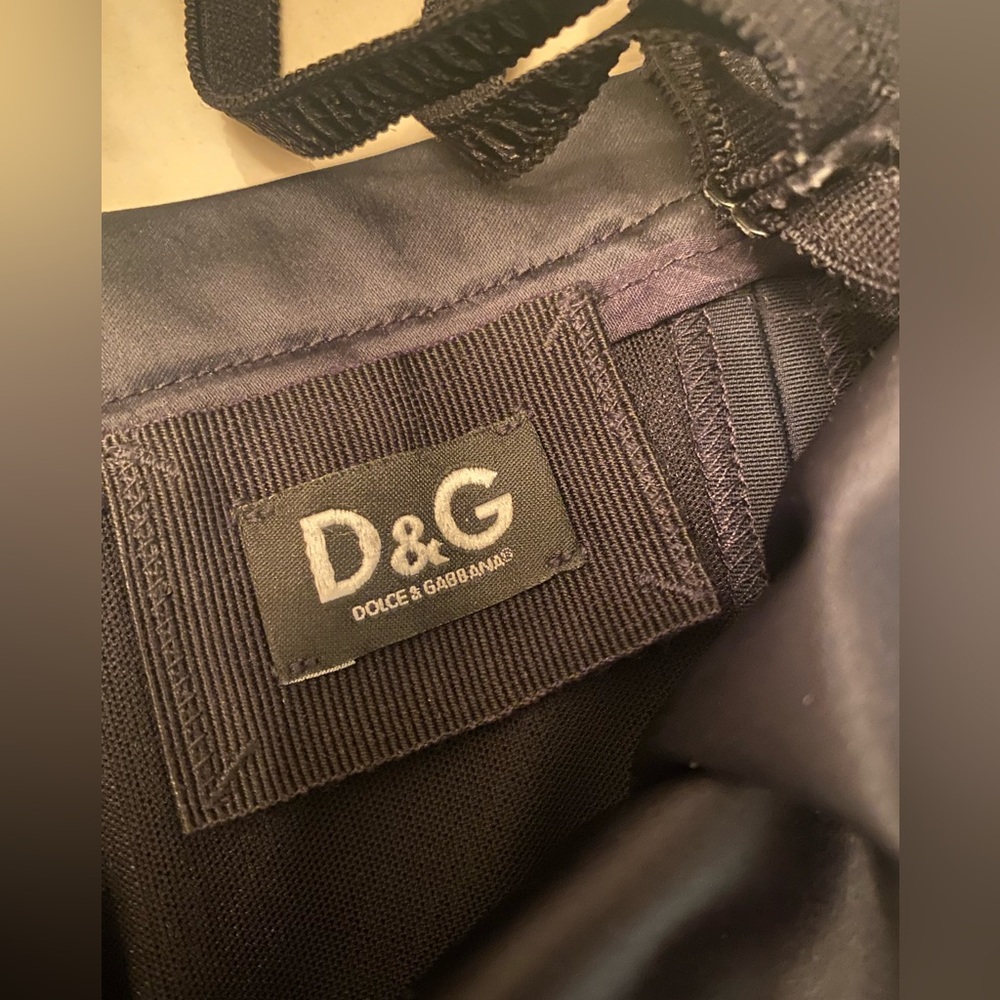 Dolce and Gabbana sleek black midi dress